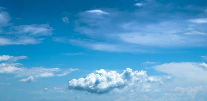 blue sky background with tiny clouds