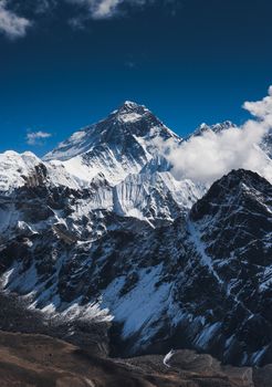 Everest Mountain Peak or Chomolungma: top of the world