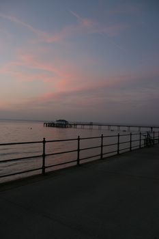 Isle of Wight at sunset from the esplanade