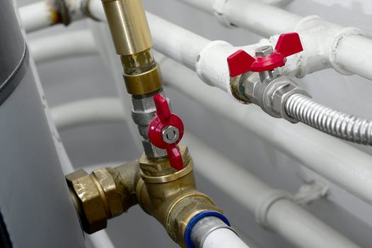 Pipes of a heating system