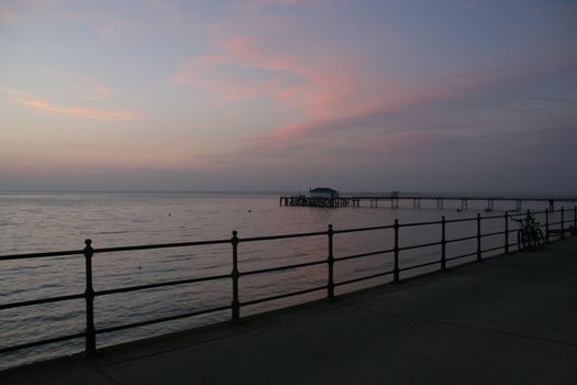 Isle of Wight at sunset from the esplanade