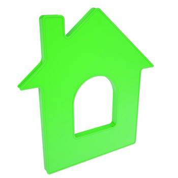 House icon. Isolated render on a white background