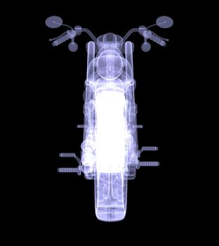 Chopper. The X-ray render on a black background