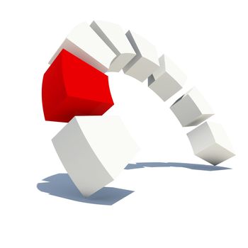 Abstract architecture. Isolated render on a white background