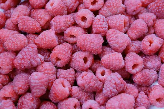 Image of the background fresh red raspberry