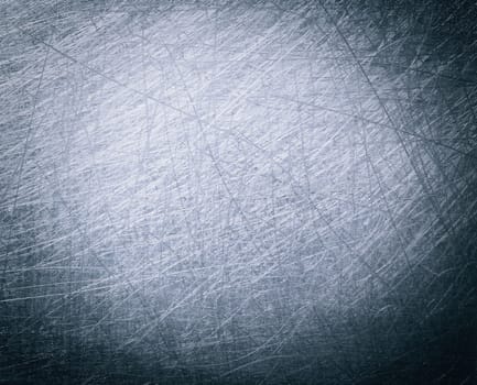 Scratched metal texture background. Close up