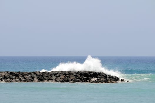 Waves over some Rocks  near the Atlantic Ocean