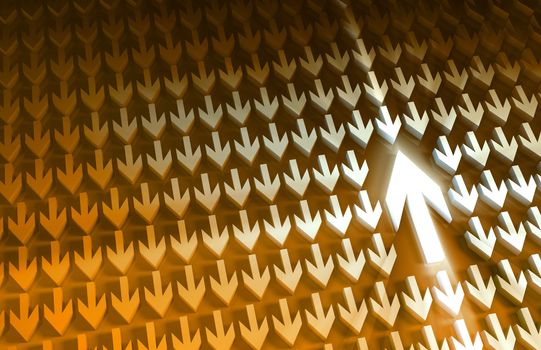 Management Leadership Leading the Way with Arrows