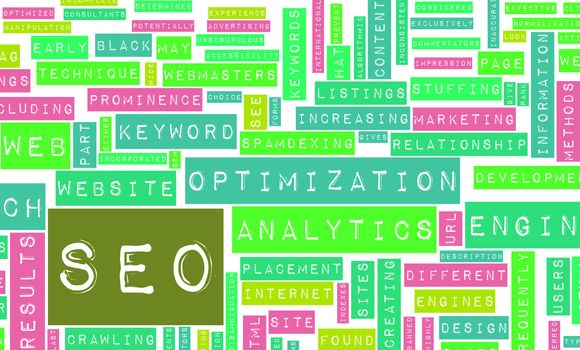 Search Engine Optimization or SEO Word Cloud