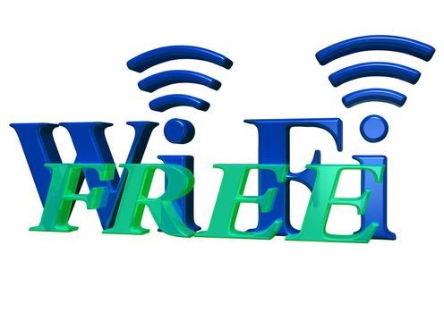 Sign of a free zone of a wireless communication