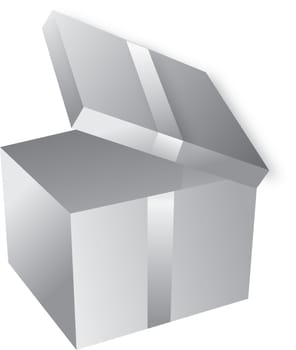 drawing of isolated grey box
