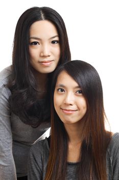 Two asian woman friends