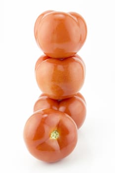 fresh tomatoes on white background , (with clipping work path)
