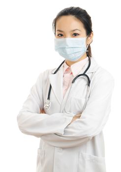 Medical doctor woman with face mask