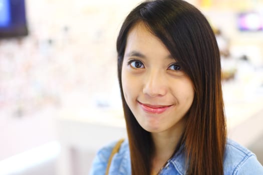 young woman smiling friendly