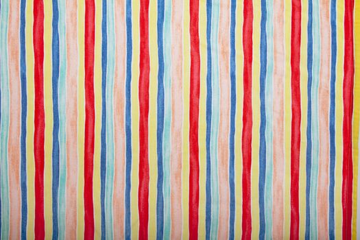 colorful stripes on cotton fabric