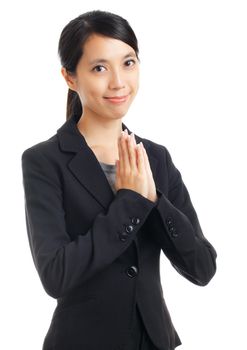 Business woman pray