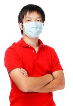 Asian man with face mask