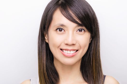 Young and beautiful asian woman with smiling