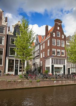 Traditional dutch houses in Amsterdam, Netherlands