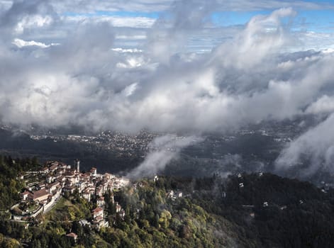 Sacro Monte di Varese, panorama from the mountain Campo dei Fiori