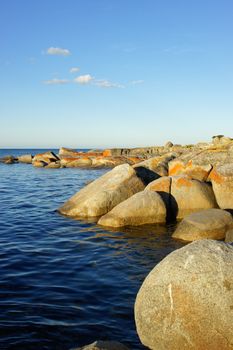 Sunset on Bay of Fires, Tasmania, Australia