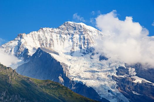 Jungfrau mountain in the swiss alps