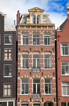 Traditional houses of the Amsterdam, Netherlands