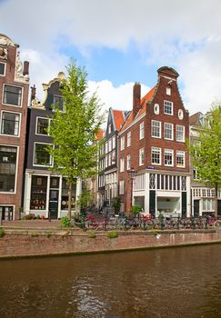 Traditional houses of the Amsterdam, Netherlands