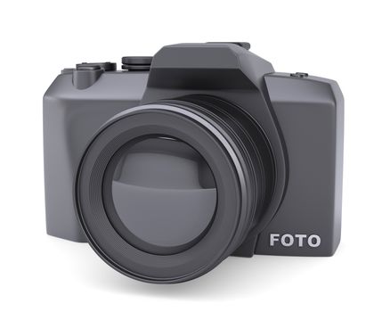 Professional camera. Isolated render on a white background