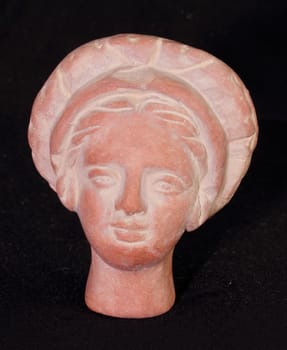 Sculptural portrait of an antique head from ceramics