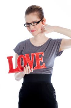 Attractive caucasian business woman in her 30 isolated on a white background