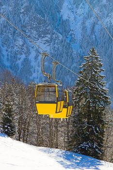 Winter in the swiss alps (Braunwald, Glarus, Switzerland)