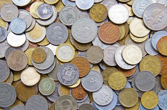 Collection of the old circulated coins