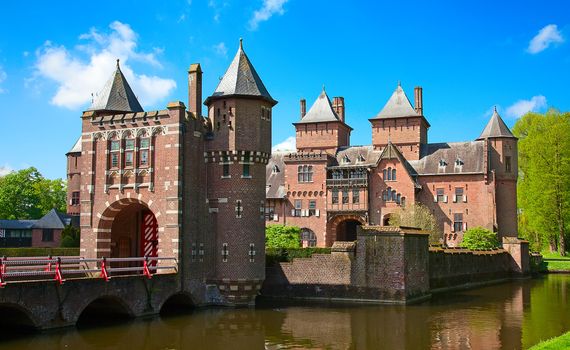 Ancient De Haar castle near Utrecht, Netherlands