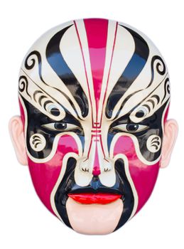 Chinese opera mask on the white background