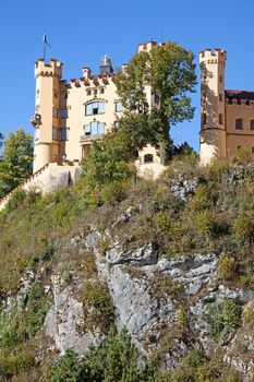 Hohenschwangau castle in Bavarian alps, Germany