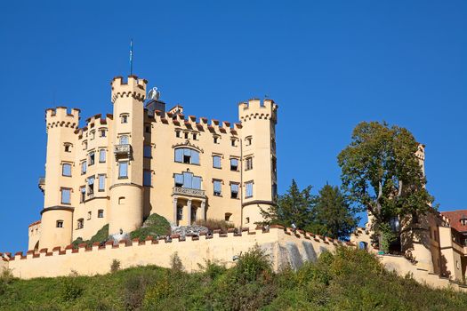 Hohenschwangau castle in Bavarian alps, Germany