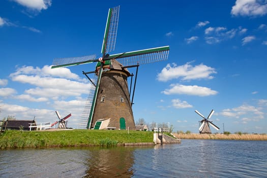 Ancient windmils near Kinderdijk, Netherlands