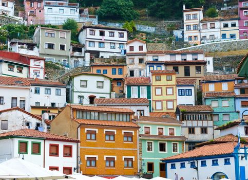 Cudillero is a very touristic town in Asturias, Spain, with colorful houses