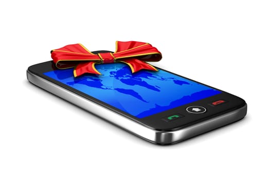 phone on white background. Isolated 3D image