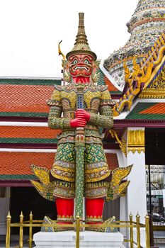 The door guardian of the Emerald Buddha temple.