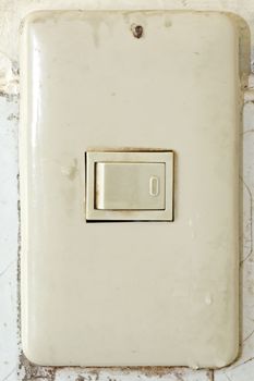 Aged switch light electronic. Close-up