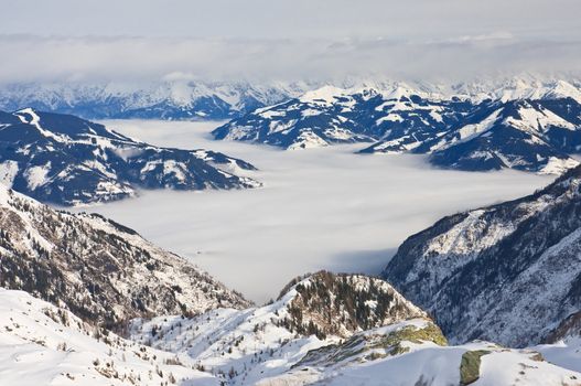 Ski resort of Kaprun, Kitzsteinhorn glacier. Austria