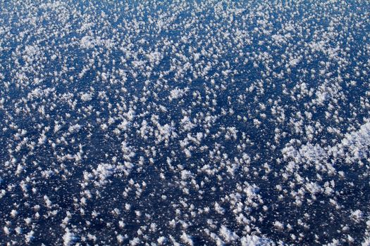 patterns on sea ice in a hard frost