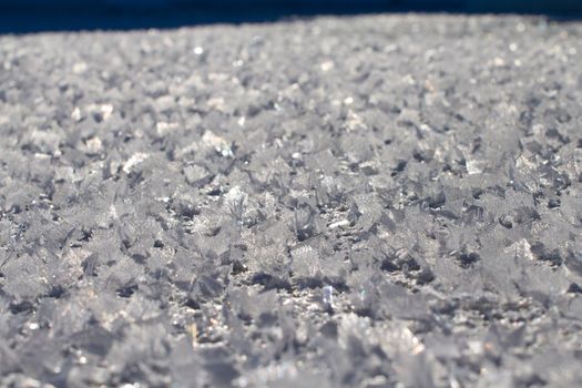 patterns on sea ice in a hard frost