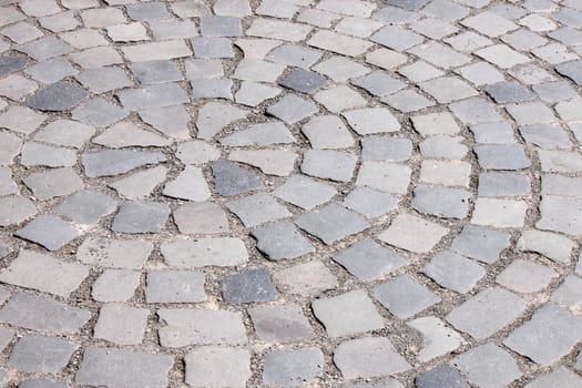 cobble stone pavement in Uzhhorod, Ukraine