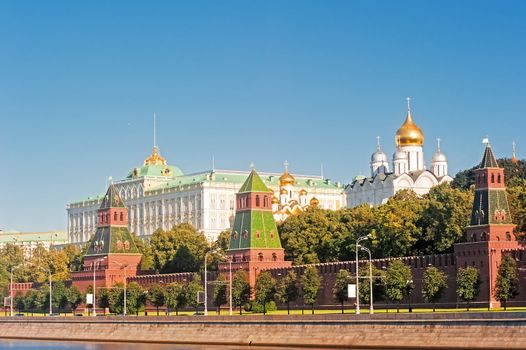 View of the Grand Kremlin Palace and the Ivan the Great Bell. Moscow