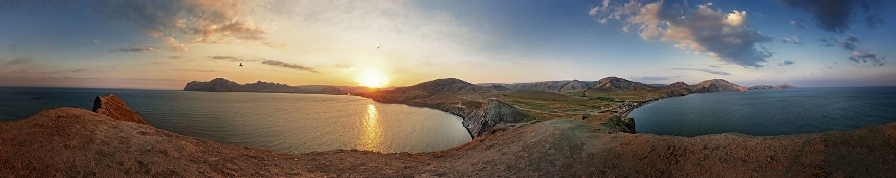 panoramic view from Cape Chameleon. Crimea.