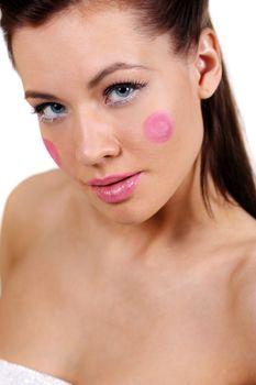 Closeup glamor portrait of a beautiful woman